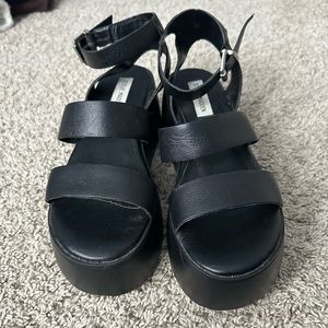 Black Platform Steve Madden Sandals